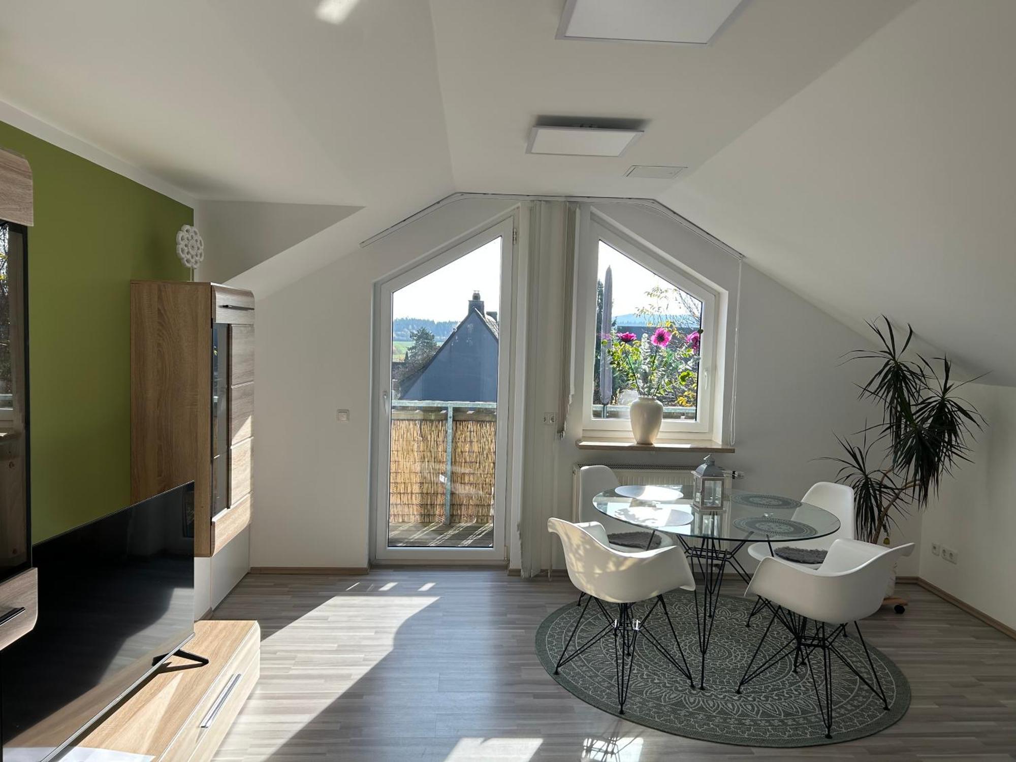 Apartment Kornbergblick Schwarzenbach an der Saale Bagian luar foto